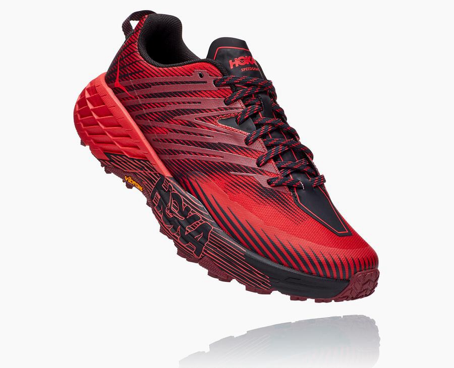 Tenis Hoka One One Trail Hombre Rojos - Speedgoat 4 - JYNT59273